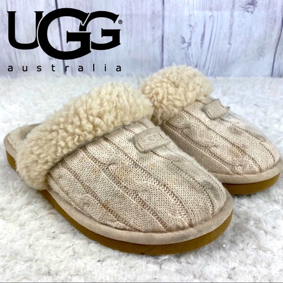 UGG Shoes - Ugg Cozy Cable Knit Ginuwine Shearling Slipper 7